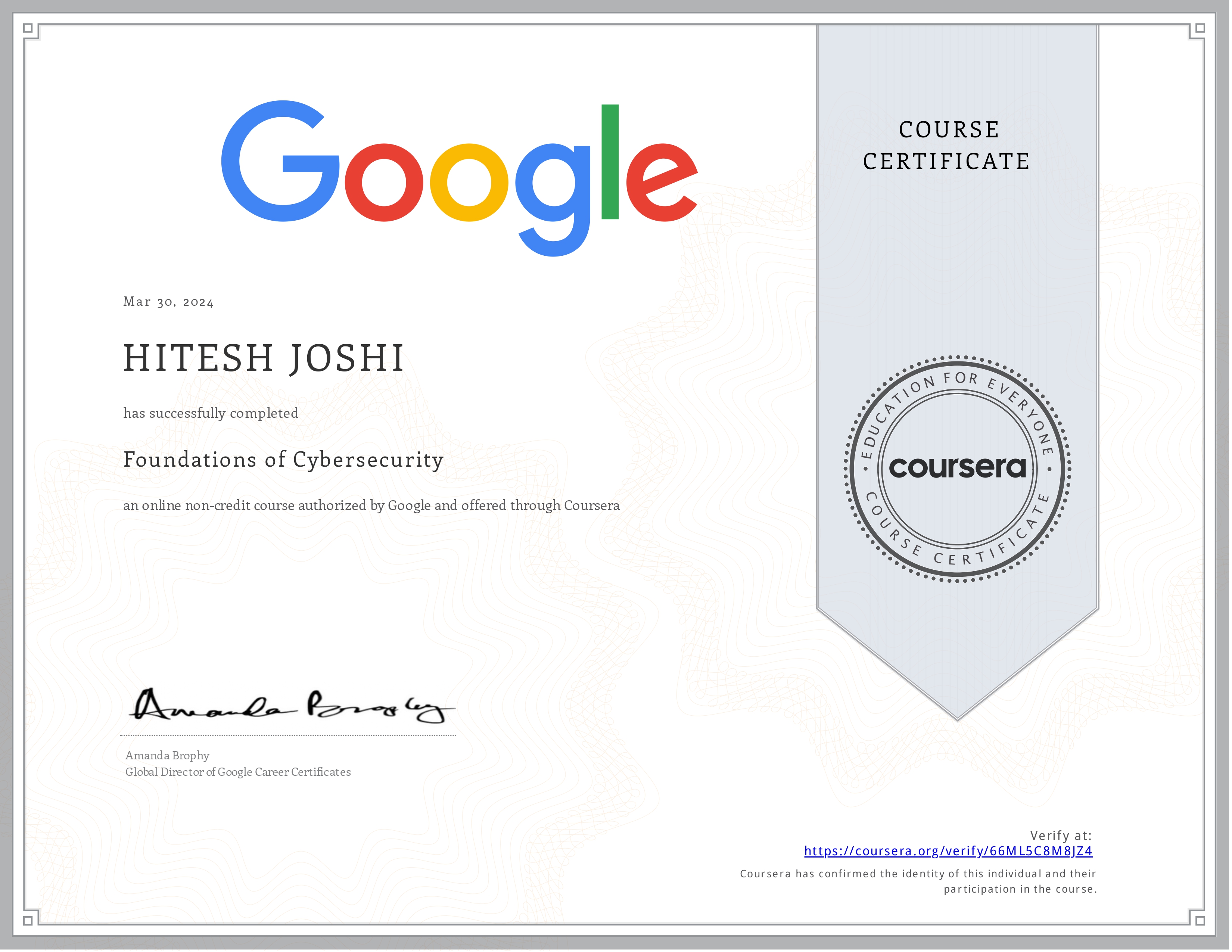 Coursera Cybersecurity